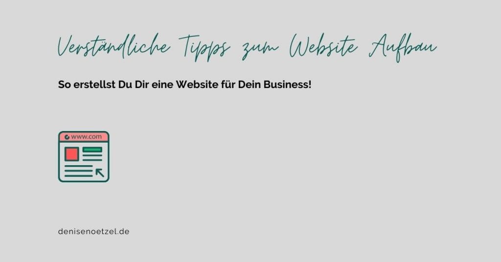 Verständliche Tipps zum Website Aufbau