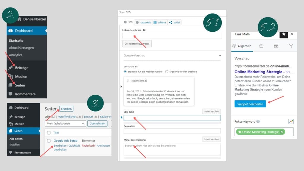 Metadaten in WordPress ändern