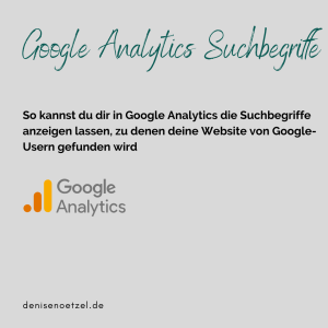 Google Analytics Suchanfragen