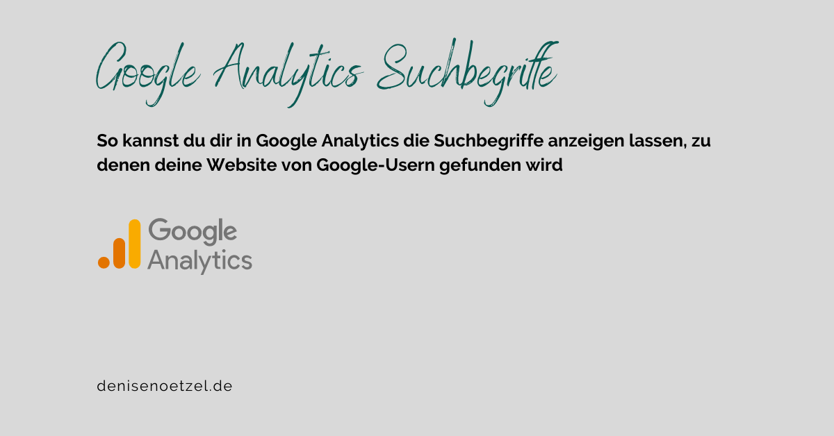 Google Analytics Suchbegriffe