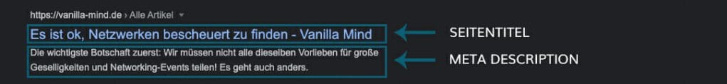 Website-Fehler: Schlechte oder fehlende Meta Description